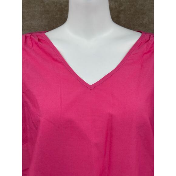 Soft Surroundings Top Womens 1X Heloise Eyelet Sleeve Tunic Azalea Pink Boho NWT - Picture 2 of 10